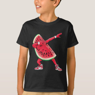 Cool Dabbing Watermeloen Grappig Fruit Dancing Ath T-shirt