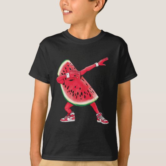 Cool Dabbing Watermeloen Grappig Fruit Dancing Ath T-shirt (Voorkant)