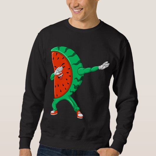 Cool Dabbing Watermeloen Grappig Fruit Dancing Ath Trui (Voorkant)