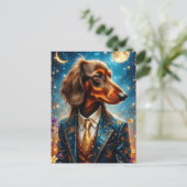 Cool Dachshund Briefkaart (Staand voorkant)
