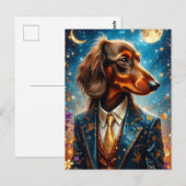 Cool Dachshund Briefkaart (Voorkant / Achterkant)