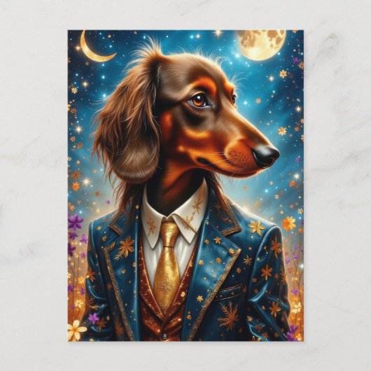 Cool Dachshund Briefkaart (Voorkant)