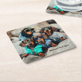 Cool Dachshund Gang Drink Coasters Kartonnen Onderzetters (Schuin)