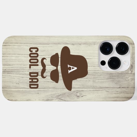 Cool Dad Best DAD Ever mustache dad Monogram Case-Mate iPhone Case (Achterkant (horizontaal))