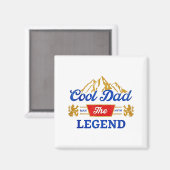 Cool Dad Bier De Legende Magneet (Voorkant / Achterkant)