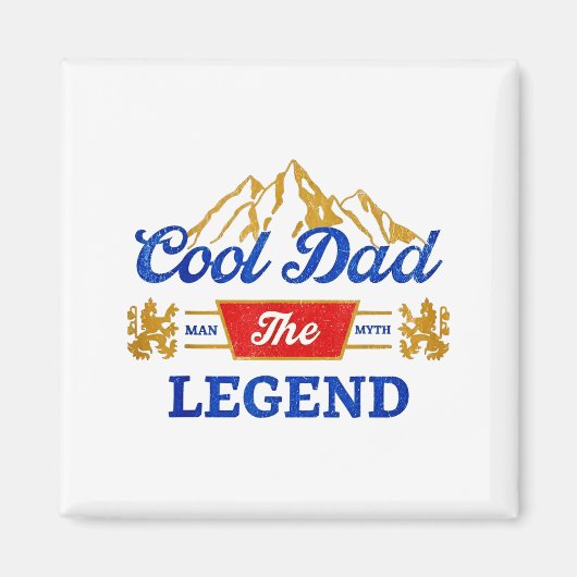 Cool Dad Bier De Legende Magneet (Voorkant)