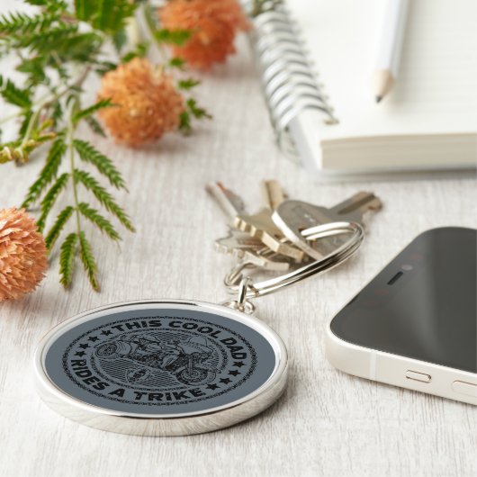 Cool Dad Biker Trike Sleutelhanger (Zijkant)