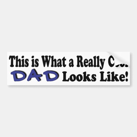Cool Dad Bumpersticker (Voorkant)