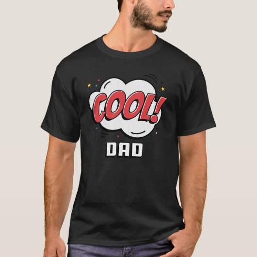Cool Dad Comic Book Geïnspireerde illustratie T-shirt (Voorkant)