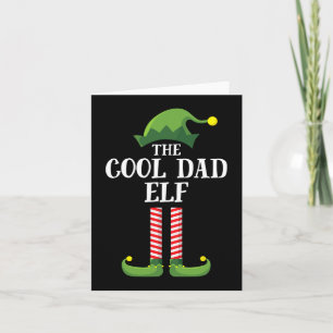 Cool Dad Elf Matching Family Group kerstparty Kaart