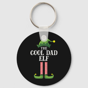 Cool Dad Elf Matching Family Group kerstparty Sleutelhanger
