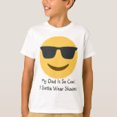 Cool Dad Emoji Wearing Shades T-shirt (Voorkant)