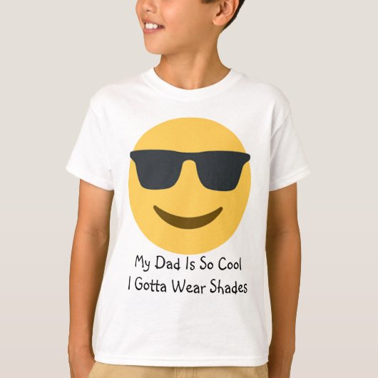 Cool Dad Emoji Wearing Shades T-shirt (Voorkant)
