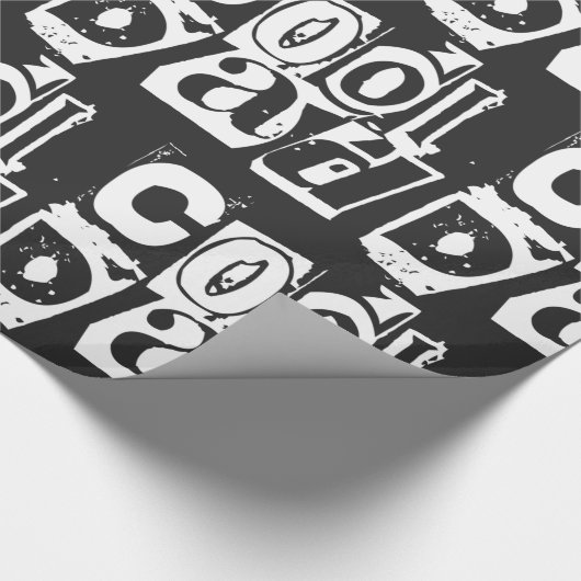 Cool Dad Funny Black and White Typography Cadeaupapier (Hoek)