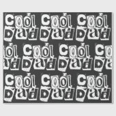 Cool Dad Funny Black and White Typography Cadeaupapier (Vlak)