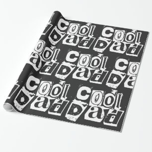 Cool Dad Funny Black and White Typography Cadeaupapier