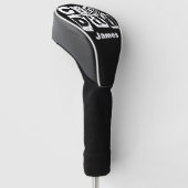 Cool Dad Funny Black and White Typography Golfheadcover (Schuin)