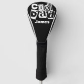 Cool Dad Funny Black and White Typography Golfheadcover (Voorkant)