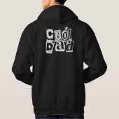 Cool Dad Funny Black and White Typography Hoodie (Achterkant)