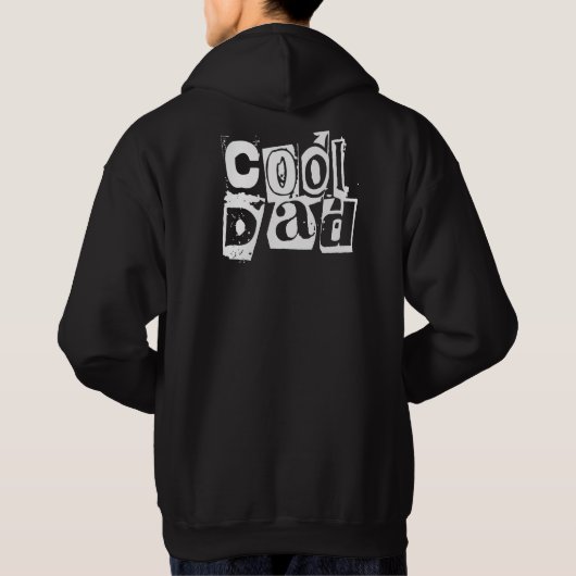 Cool Dad Funny Black and White Typography Hoodie (Achterkant)