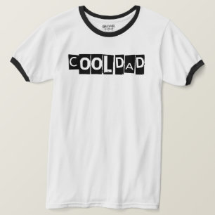 Cool Dad Funny Black and White Typography T-shirt