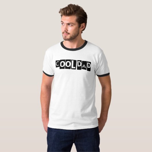 Cool Dad Funny Black and White Typography T-shirt (Voorkant volledig)