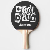 Cool Dad Funny Black and White Typography Tafeltennisbatje (Voorkant)