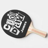 Cool Dad Funny Black and White Typography Tafeltennisbatje (Zijkant)