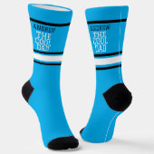 Cool Dad gepersonaliseerd blauw Sokken (Gebogen)