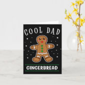 Cool Dad Gingerbread Man Cookie Family Christmas P Kaart (Gele Bloem)