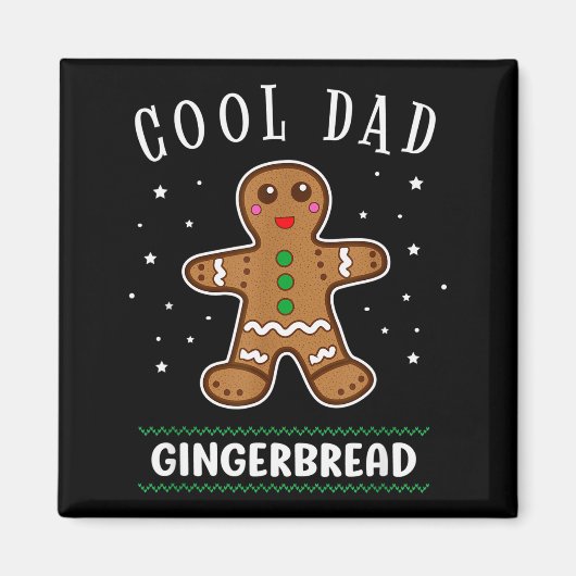 Cool Dad Gingerbread Man Cookie Family Christmas P Magneet (Voorkant)