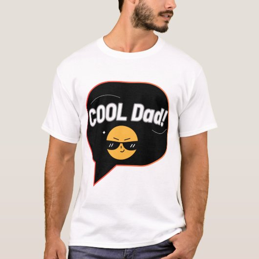 "Cool Dad" Glimlachboek Geïnspireerde illustratie T-shirt (Voorkant)