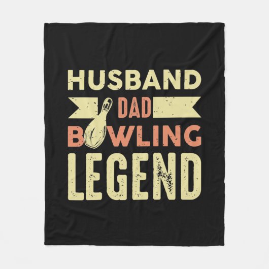 Cool Dad Husband Bowling Legend Fleece Deken (Voorkant)