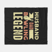 Cool Dad Husband Bowling Legend Fleece Deken (Voorkant (Horizontaal))