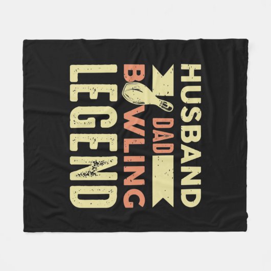 Cool Dad Husband Bowling Legend  Fleece Deken (Voorkant (Horizontaal))