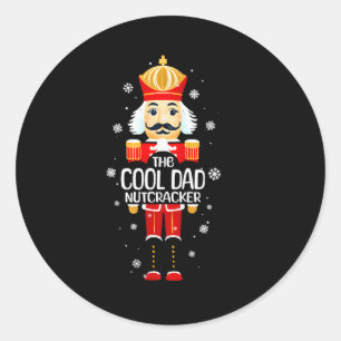 Cool Dad Notenkraker Grappig Kerst Familie Match Ronde Sticker