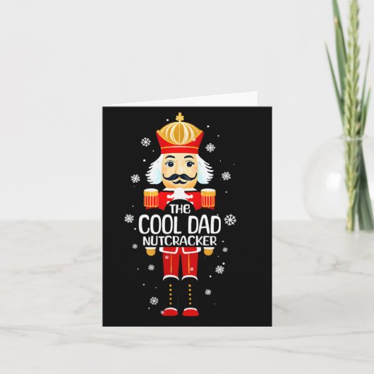 Cool Dad Nutcracker Funny Christmas Family Matchin Kaart (Voorkant)