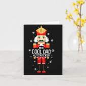 Cool Dad Nutcracker Funny Christmas Family Matchin Kaart (Gele Bloem)