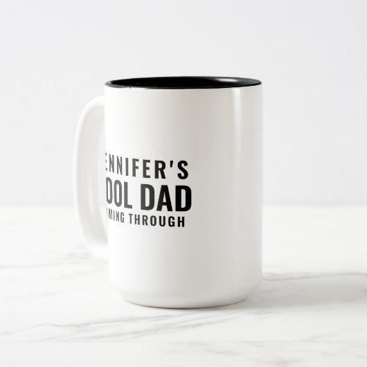 Cool Dad Personalized Tall Two-Tone Coffee Mok (Voorkant links)