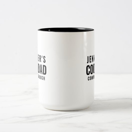 Cool Dad Personalized Tall Two-Tone Coffee Mok (Center)