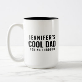 Cool Dad Personalized Tall Two-Tone Coffee Mok