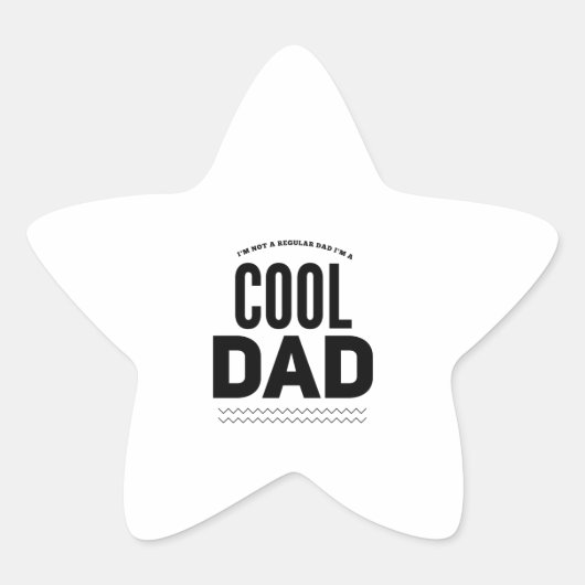 Cool dad regular dad grappige vaders dag ster sticker (Voorkant)