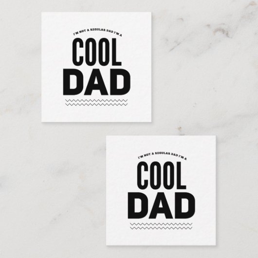 Cool dad regular dad grappige vaders dag vierkante visitekaartje (Voorkant / Achterkant)
