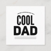 Cool dad regular dad grappige vaders dag vierkante visitekaartje (Achterkant)