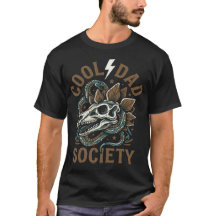 Cool Dad Society Dinosauriër Schedel Slang Vintage