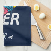 Cool Dad Summer BBQ Grill Pop Gepersonaliseerd Theedoek (Quarter Fold)