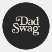 Cool Dad Swag Retro Vaderdag Ronde Sticker (Voorkant)