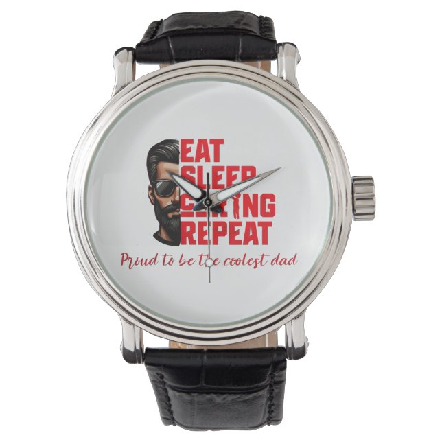 Cool Dad T-shirt Design Horloge (Voorkant)