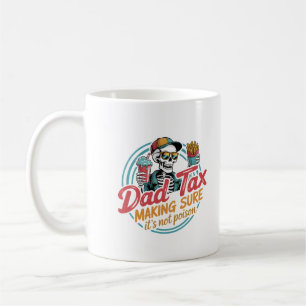 Cool Dad Tax Skeleton Food Humor Koffiemok