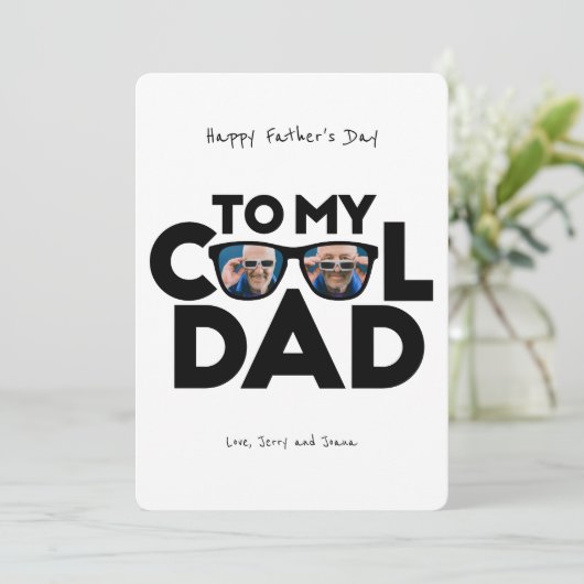 Cool Dad | VADERDAG Feestdagenkaart (Staand voorkant)